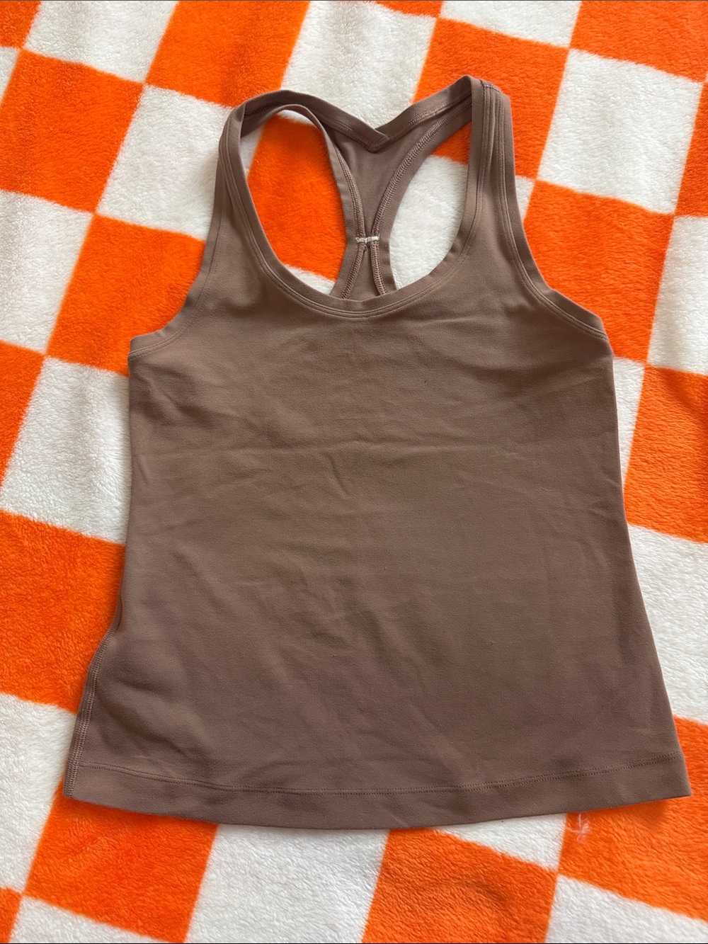 Women's Brown Racerback Tank Top
